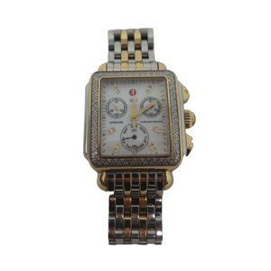 Michele Deco Two Tone Diamond Watch